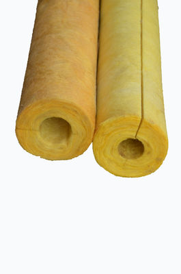 Rigid Glass Wool Pipe Insulation 64 Kg/m3 , High Temperature Pipe Insulation