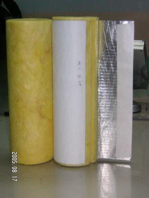 Glass Wool Aluminum Foil Faced Pipe Insulation Thermal Conductivity 80 kg/m3