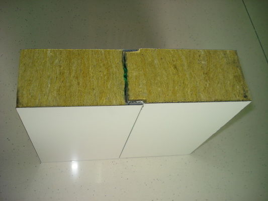 Yellow 100mm stonewool Insulation Board Fire Resistant For Steel Sandwich Panel